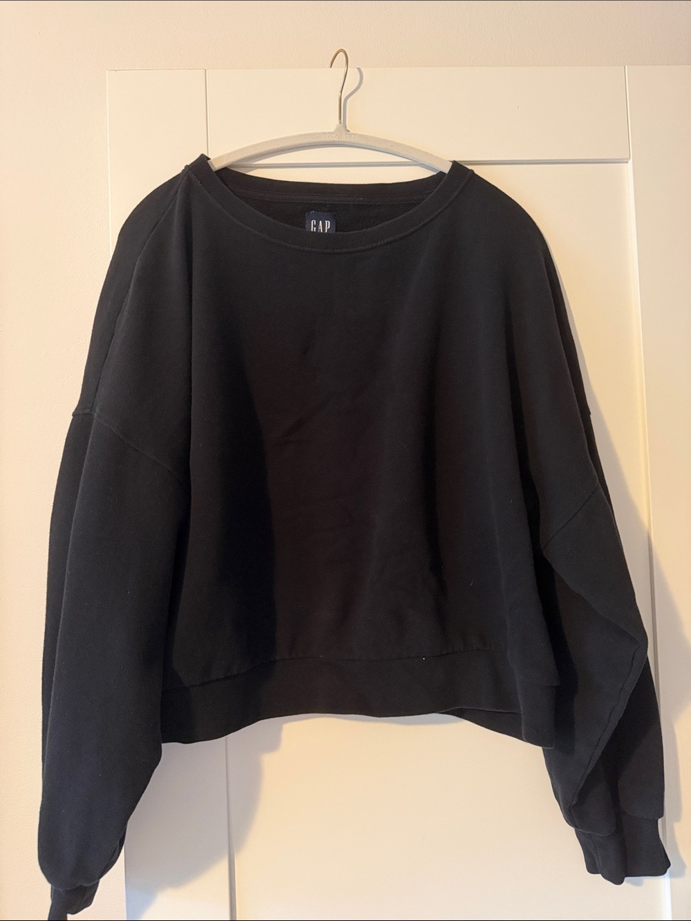 GAP Black Boxy Crewneck Sweatshirt